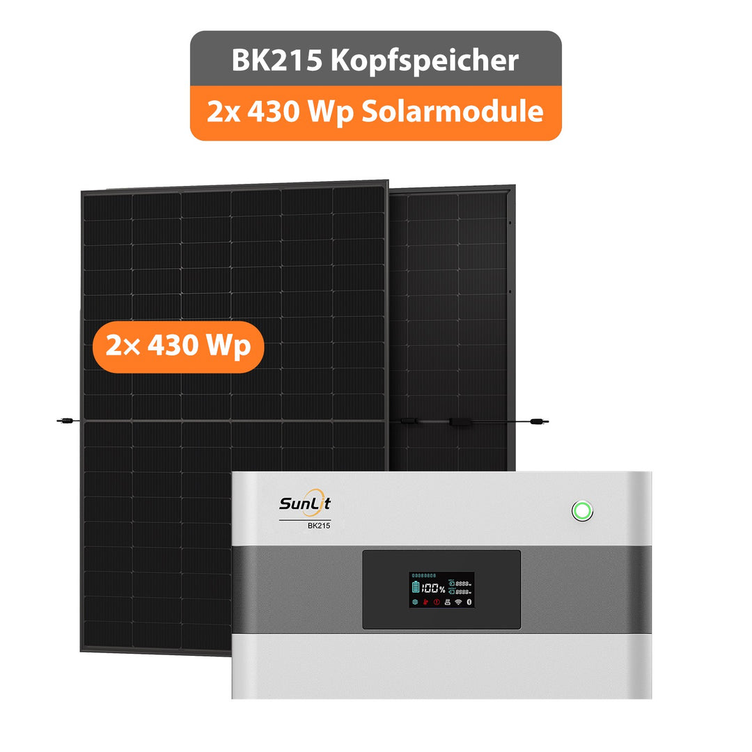 SunLit BK215 (2,15 kWh) Sparpaket 01 inkl. 2x 430 Wp Solarmodulen
