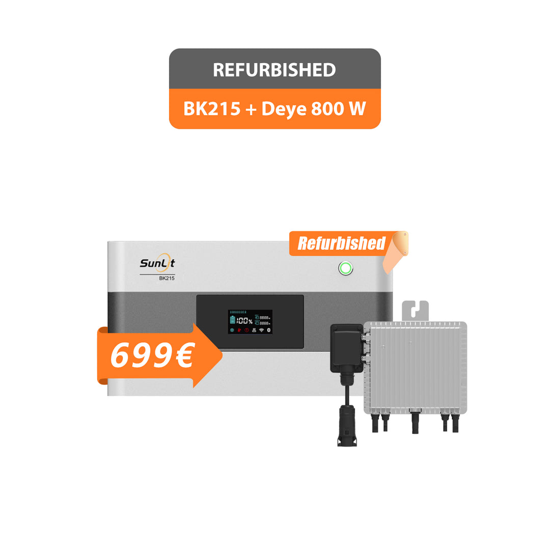 SunLit BK215 Kopfspeicher (2,15kWh) - REFURBISHED EDITION mit Deye M80G4 Wechselrichter
