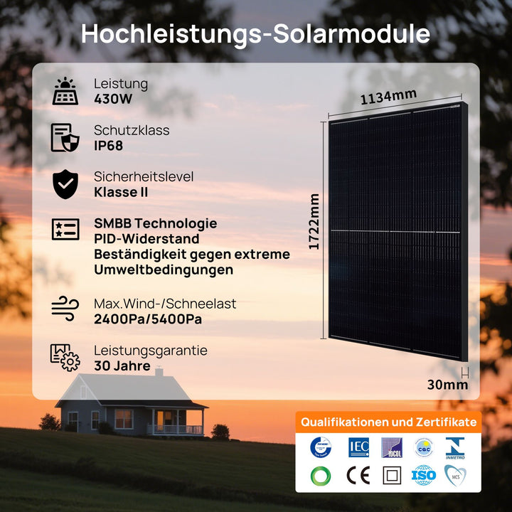 SunLit BK215 (2,15 kWh) Sparpaket 01 inkl. 2x 430 Wp Solarmodulen