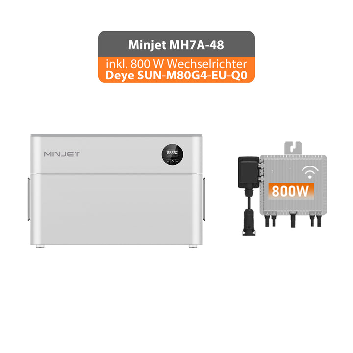 Sparangebot - Minjet Balkonkraftwerkspeicher (2.016Wh) mit Deye M80G4 Wechselrichter