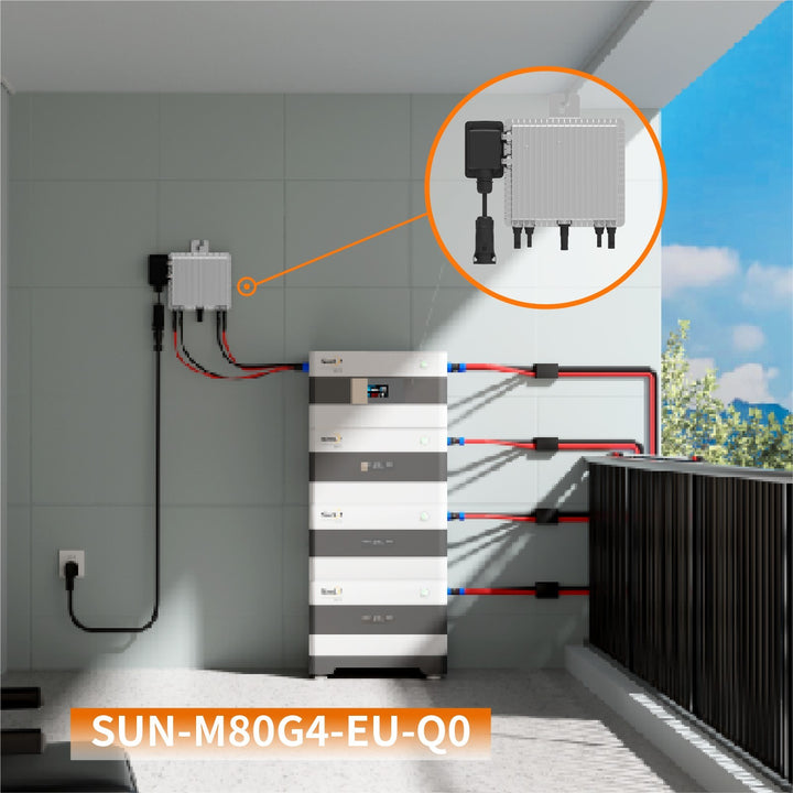 Deye SUN-M80G4-EU-Q0 800 Watt Mikrowechselrichter - WLAN, Bluetooth