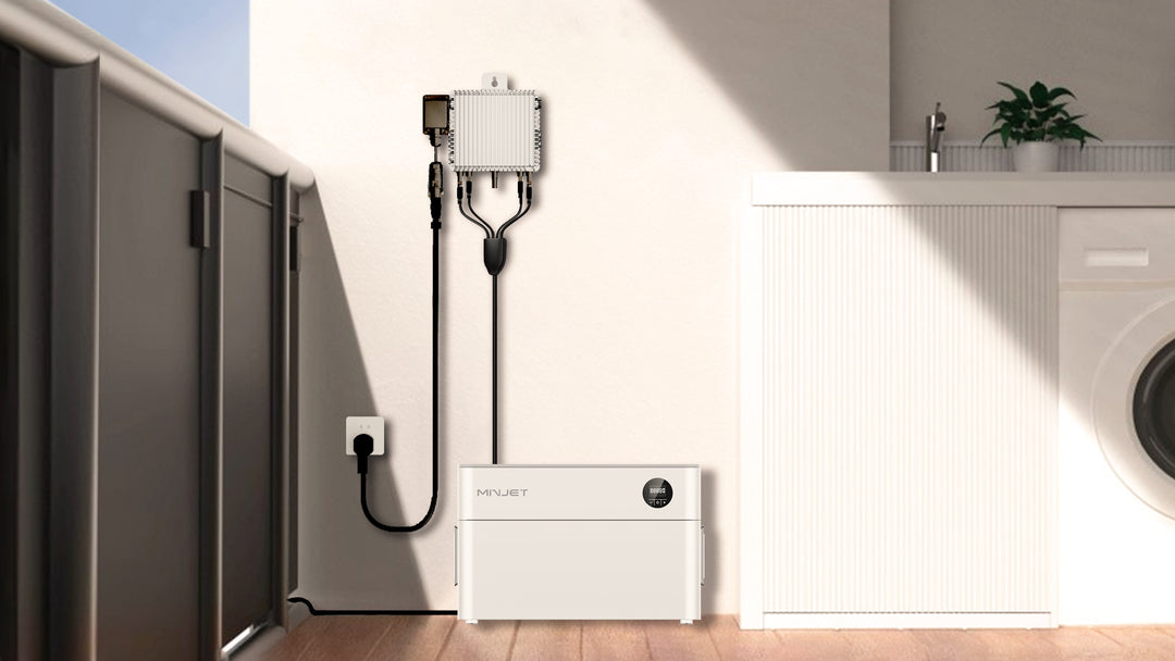 Sparangebot - Minjet Balkonkraftwerkspeicher (2.016Wh) mit Deye M80G4 Wechselrichter