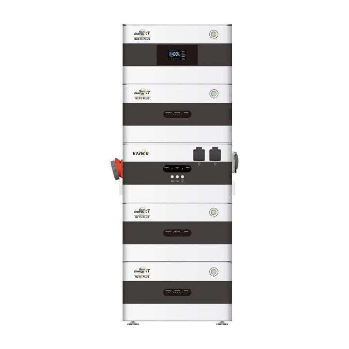 2Way Speicherturm PLUS Komplett-Set - 8,6 kWh Speicherkapazität + EV3600 bidirektionaler Wechselrichter