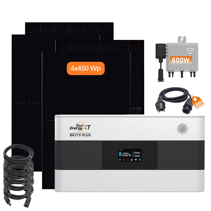 SunEnergyXT 1800 Wp Balkonkraftwerk-Komplettset mit Speicher