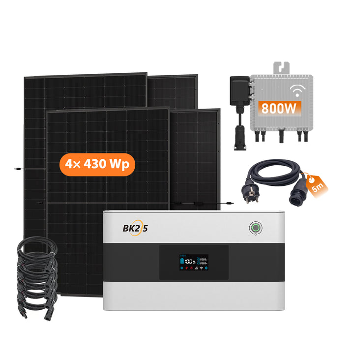 SunEnergyXT BK215 PLUS (2,15 kWh) Sparpaket 03 inkl. 4x 450 Wp Solarmodule + 800 W Wechselrichter
