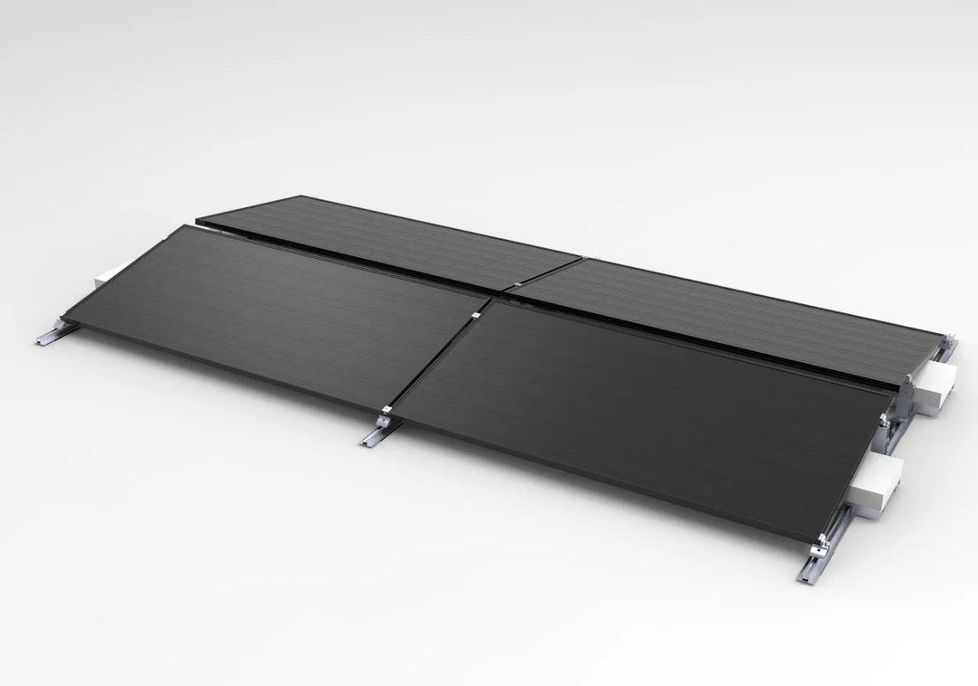Flachdachhalterung für 4 Solarmodule SunEnergyXT