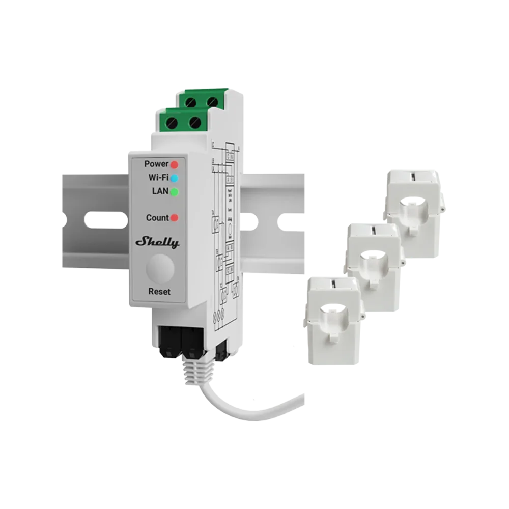 Shelly Pro 3EM (120A) - Smart Energy Stromverbrauchsmessgerät