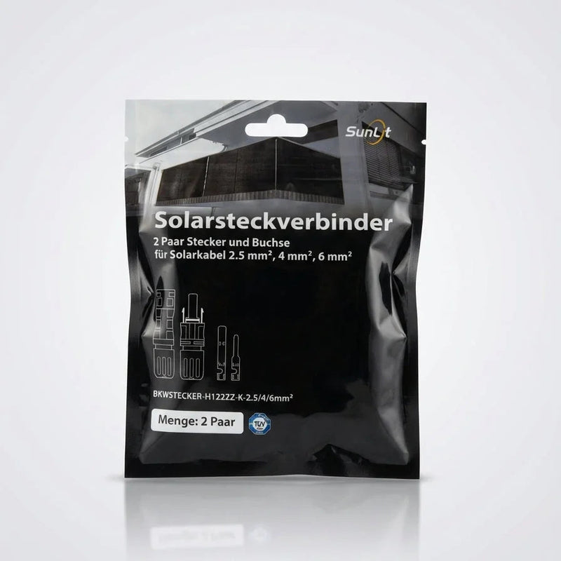 Solarsteckverbinder Set (2 Paar) – MC4-kompatibel für PV-Anlagen WonderVolt