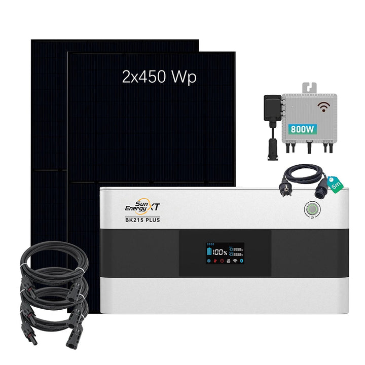 SunEnergyXT 900 Wp Balkonkraftwerk-Komplettset mit Speicher