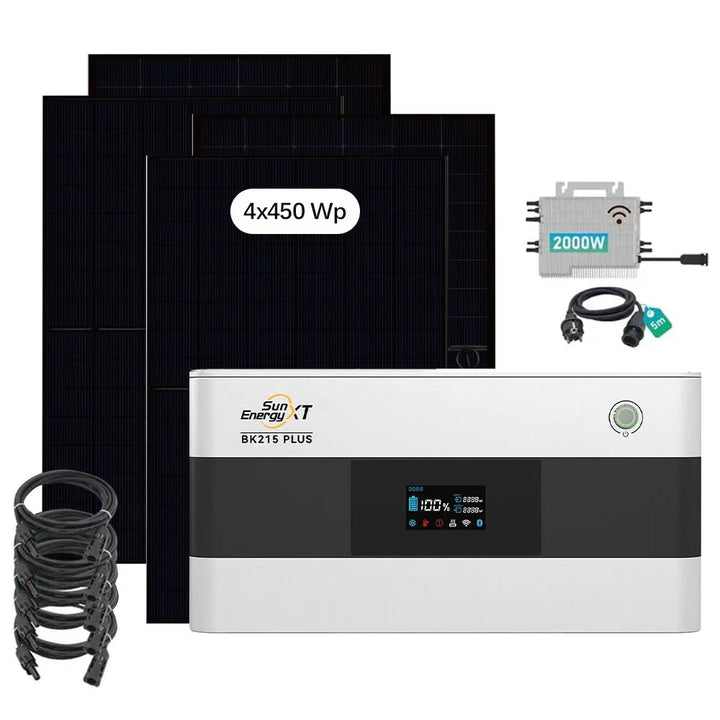 SunEnergyXT BK215 PLUS (2,15 kWh) XXL inkl. 4x 450 Wp Solarmodule + 2000 W Wechselrichter