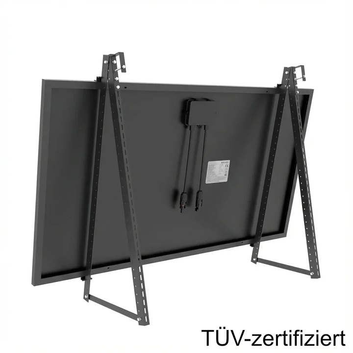 SunEnergyXT Solarmodulhalterung 3-in-1 (Full-Black) für Balkonkraftwerk MSH-01B - Balkon, Terrasse, Flachdach