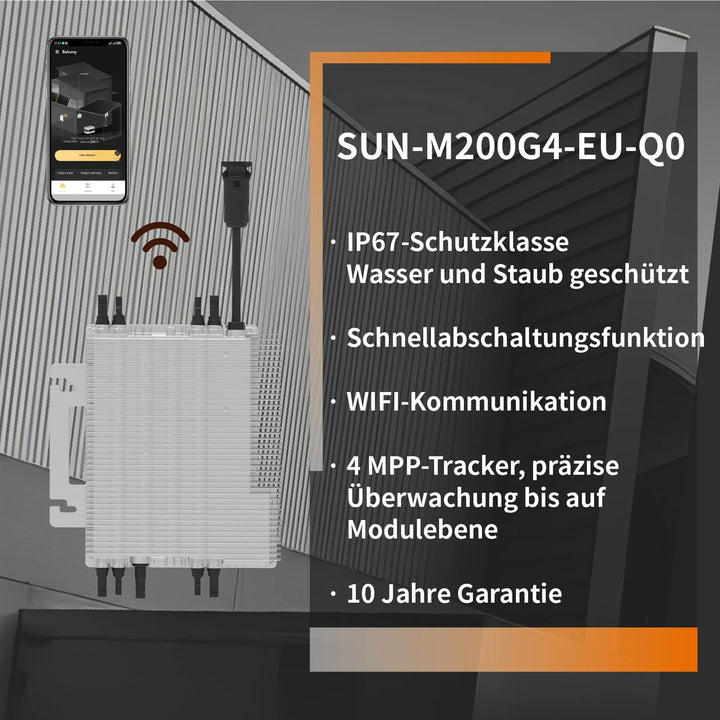 SunEnergyXT BK215 (2,15 kWh) XXL Balkonkraftwerk mit 1720 W Modulleistung + 2000 W Wechselrichter