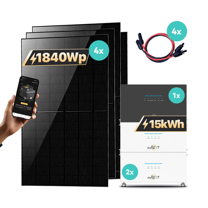 SunEnergyXT 500 Komplettset – 15 kWh / 800 W / 1.840 Wp – Komplettset