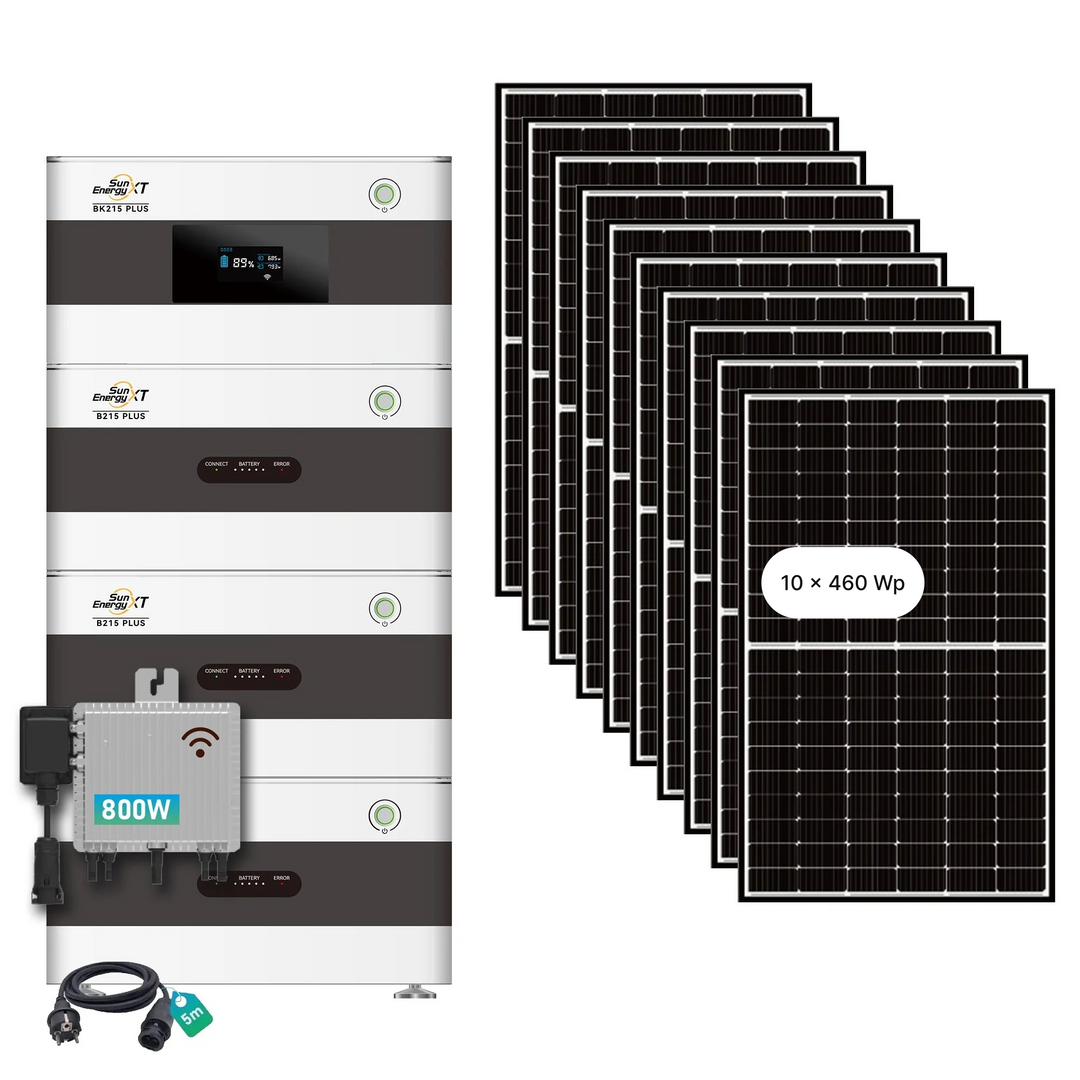 SunEnergyXT Solar- und Speicher-Komplettset mit 10 × 460-Wp-Solarmodulen